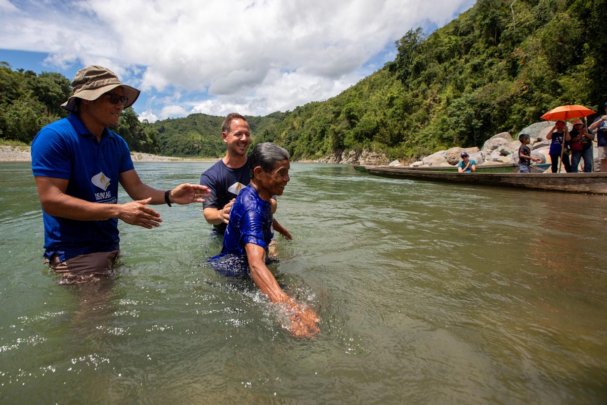 Isnag baptisms after their Bible dedication